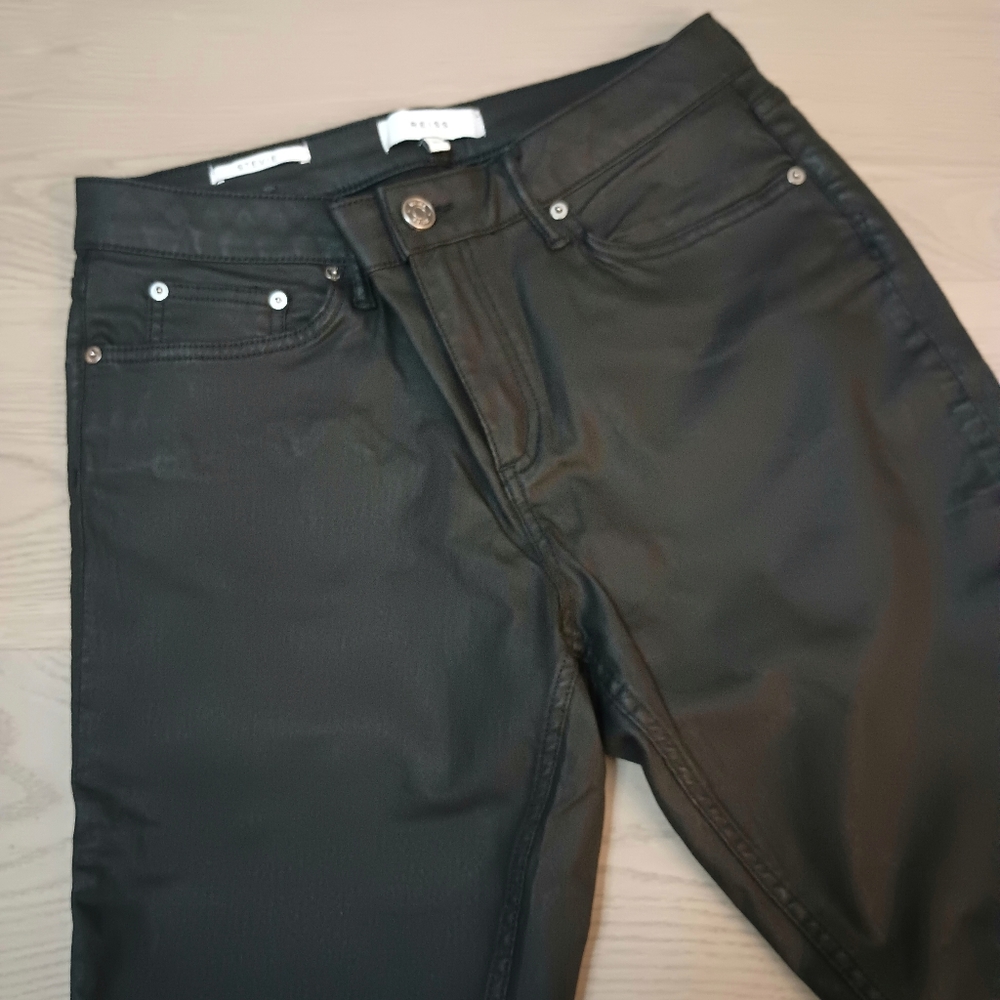 REISS Stevie Coated Denim Skinny Jeans